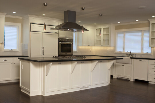 Recessed Lighting over kitchen island + pendants